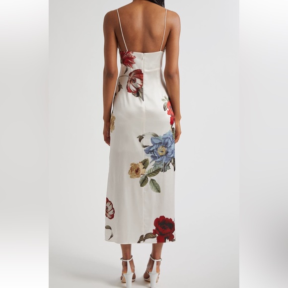 Alice + Olivia Julietta floral satin midi slipdress - Picture 2 of 9